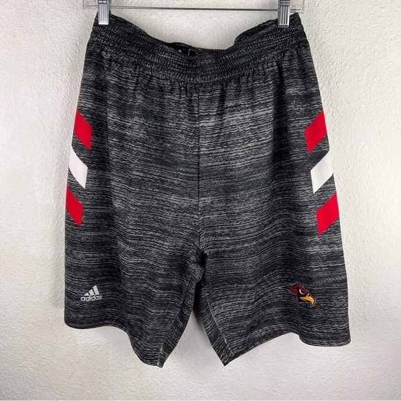 adidas Other - ADIDAS BASKETBALL TEAM SHORTS. Red Hawk (?) Logo. Black & white space dyed. XL